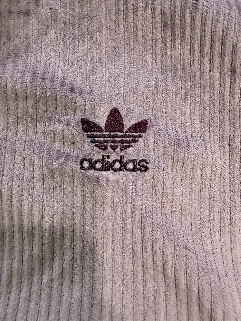 adidas Originals Lilac Velvet Corduroy Hooded Track Jacket & Joggers - Picture 6 of 9